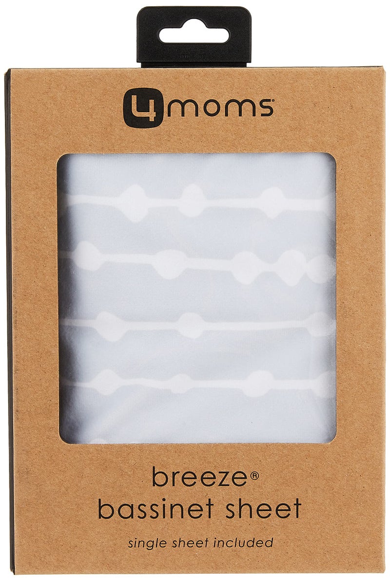 4moms Breeze Bassinet Sheets, Machine Washable, Soft, Plush, Waterproof Fabric, Grey Beads - Image 4